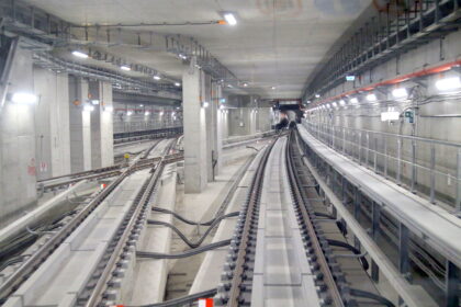 Tunnel along the new Doha Metro Red Line
