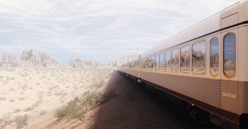 The passengers will be in the lap of luxury as the train covers 800 miles from Riyadh, the capital of Saudi Arabia, to the border with Jordon, which is on the northwest side. Photo:  Arsenale S.P.A./Saudi Arabia Railways