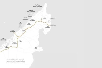 UAE high-speed rail map