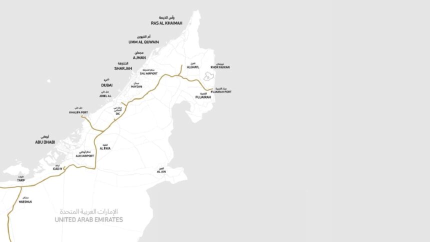 UAE high-speed rail map