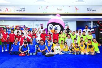 Families enjoy a variety of engaging and interactive activities for children at Qatar Rail's ‘Back to School’ event at Sport City Station.