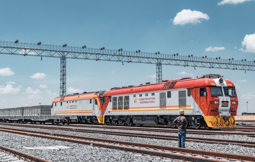 A freight train on Kenya