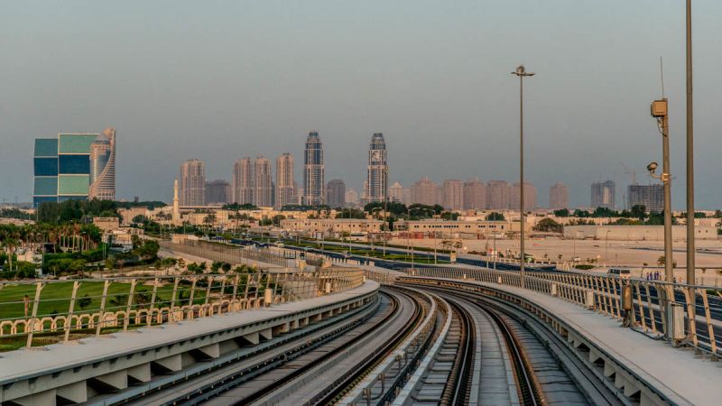 The gleaming metro system built under the Qatar desert