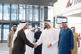 Sheikh Theyab shown rapid progress on Abu Dhabi's Etihad Rail station