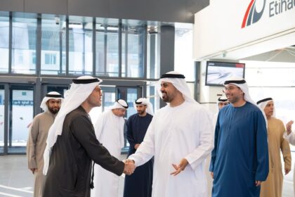 Sheikh Theyab shown rapid progress on Abu Dhabi's Etihad Rail station